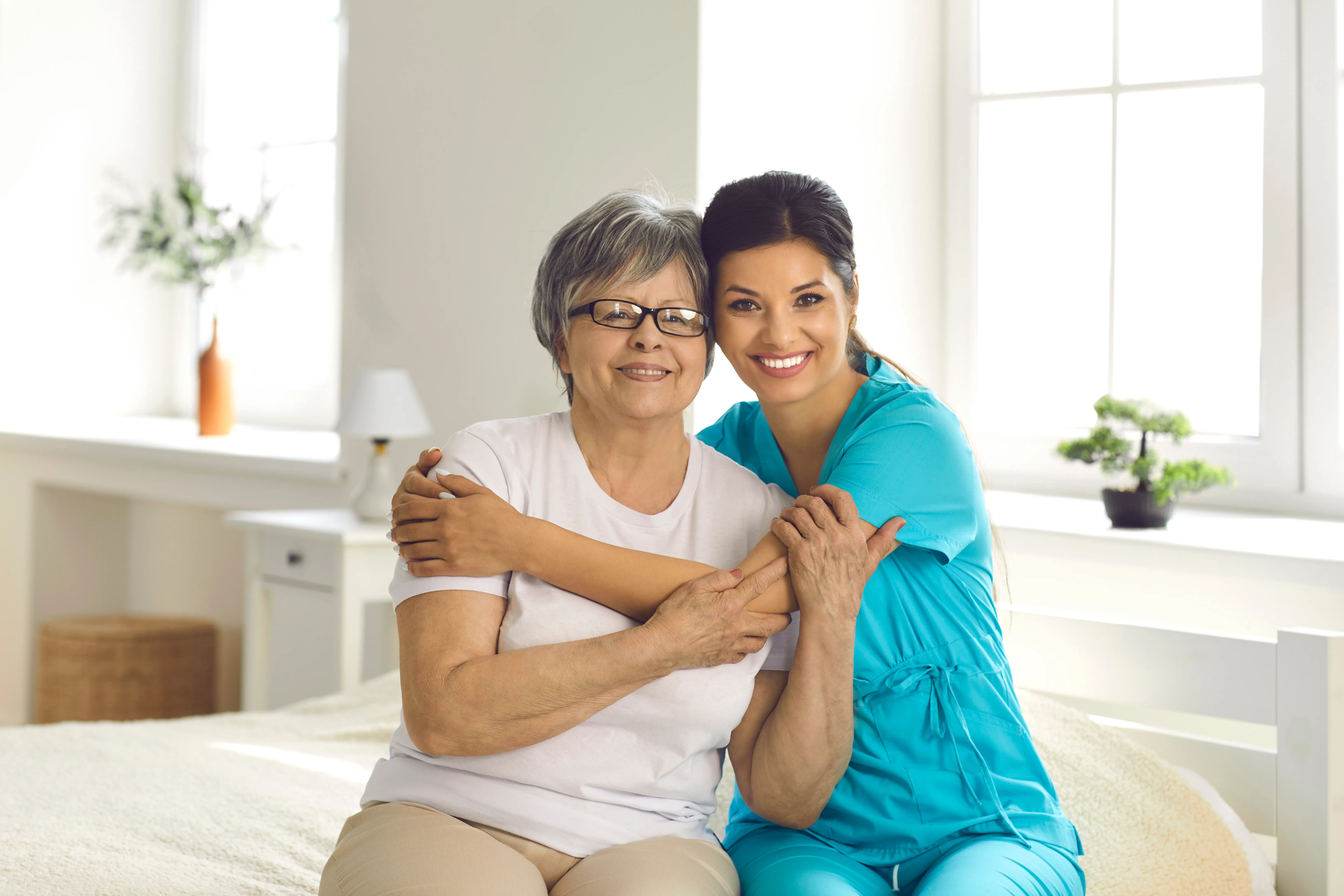 Compassionate Caregiver with Patient
